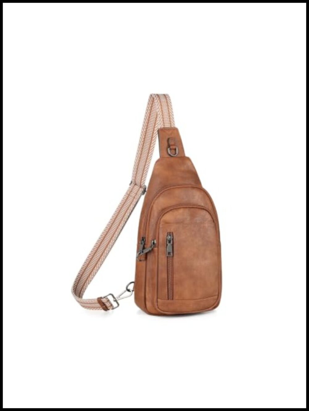 Anti Theft RFID Crossbody Sling Bag Waterproof PU Leather Travel Purse